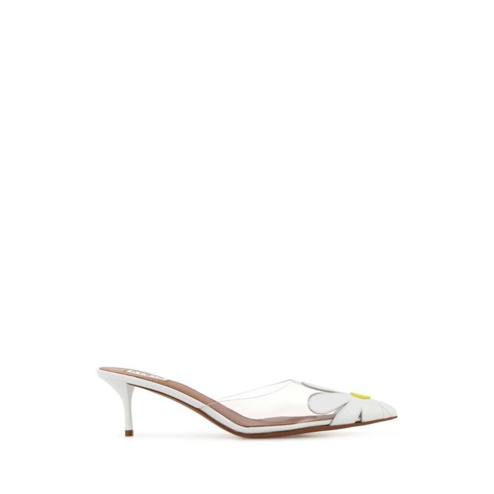 Alaia Women White Pvc And Leather Mules